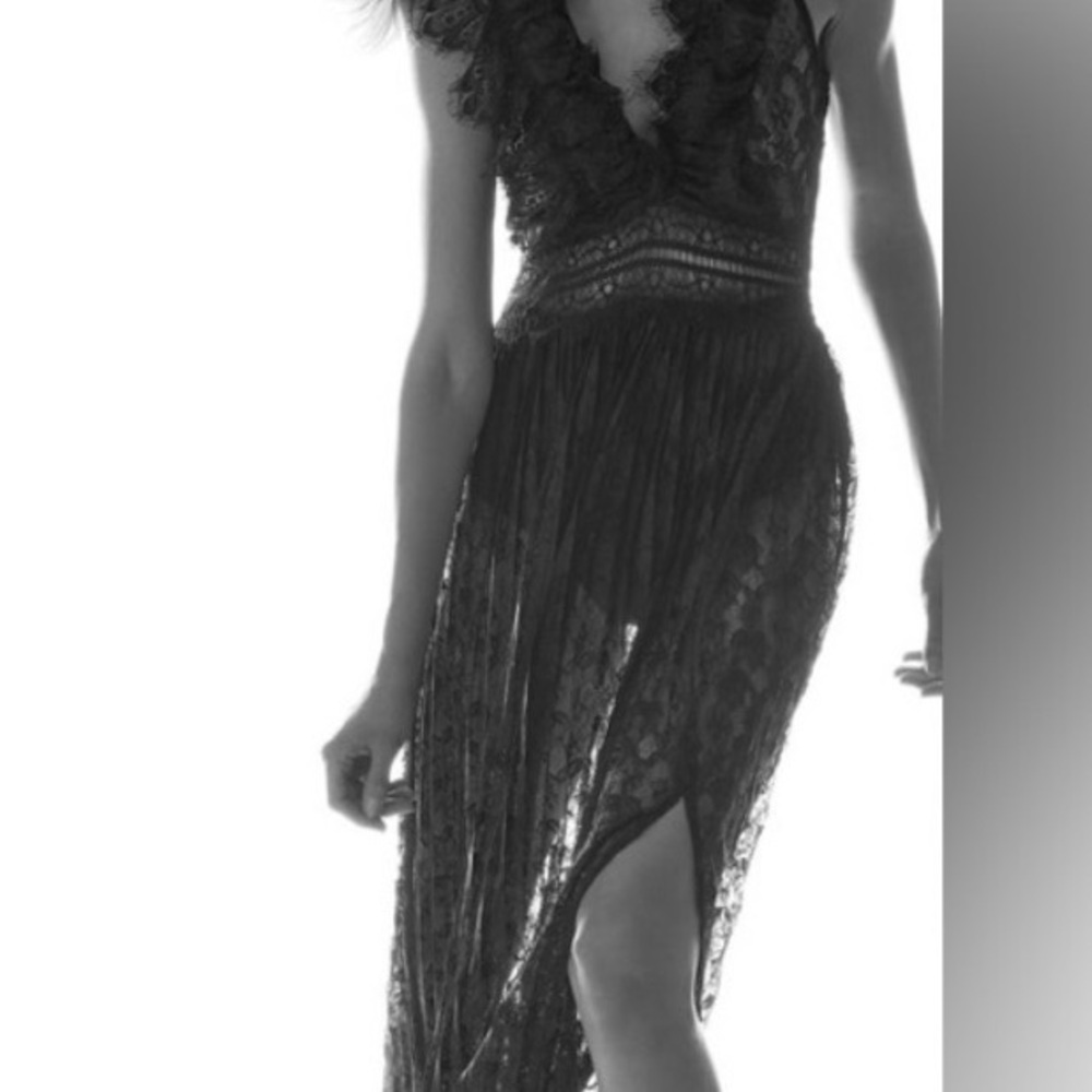 BNWT Zara black lace long dress - Picture 10 of 10